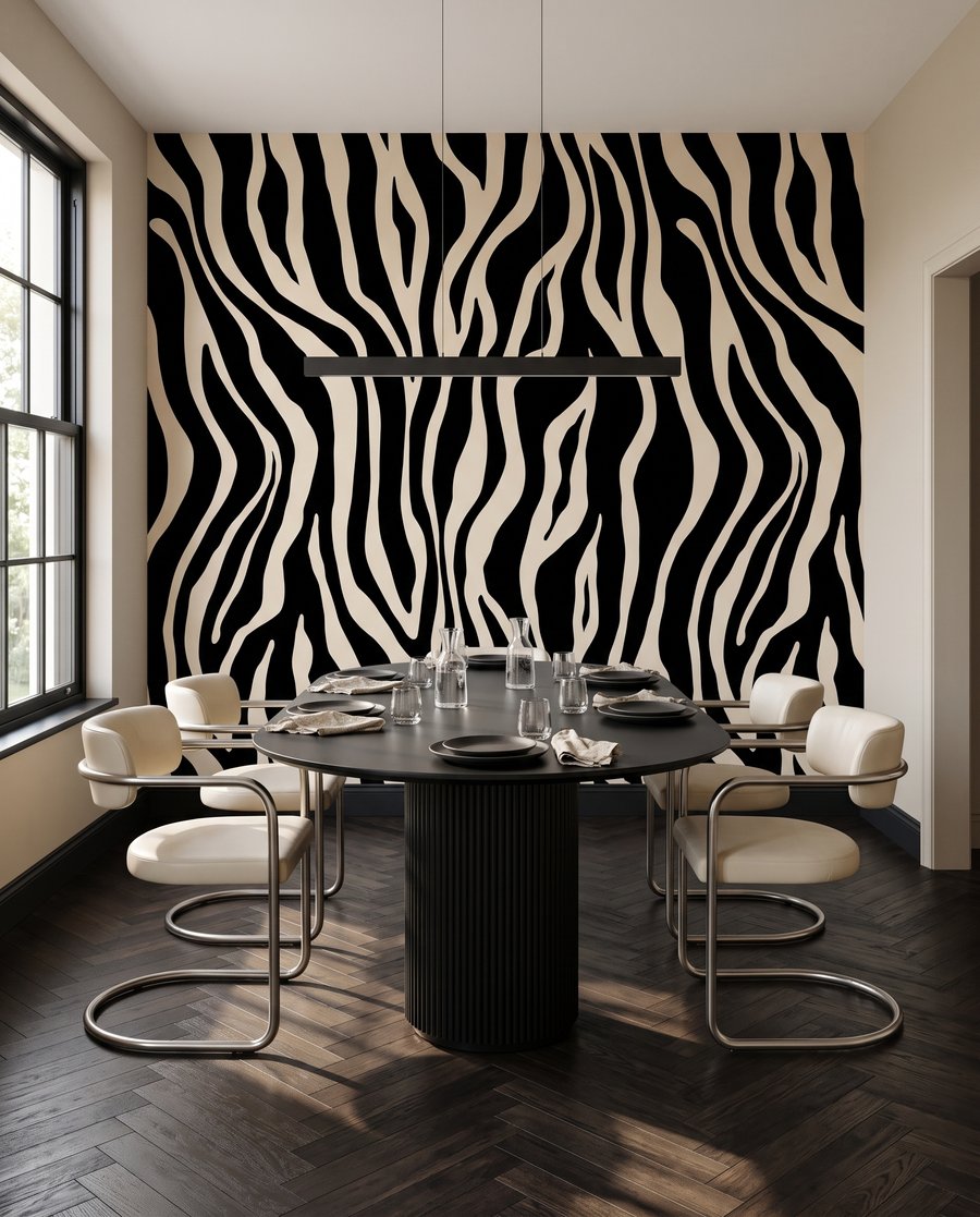 Zebra in ocra calda — ambiente 4