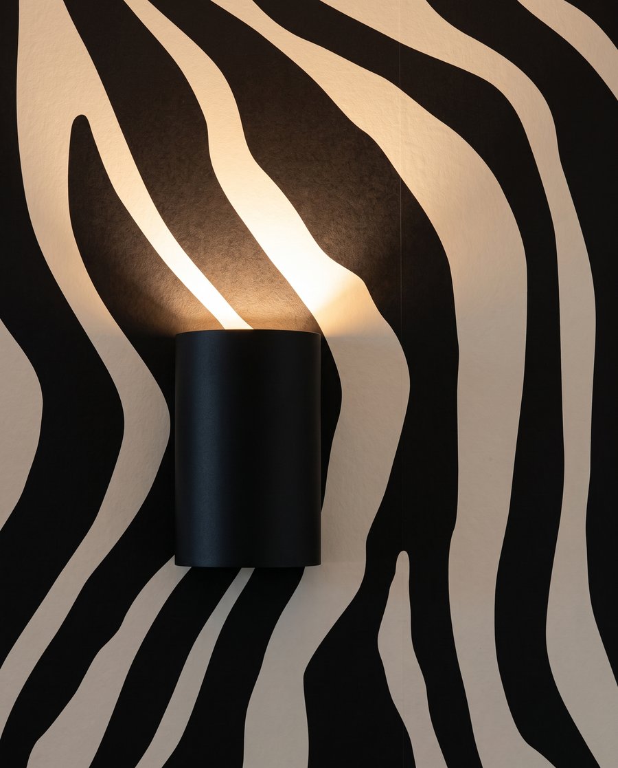 Zebra in ocra calda — dettaglio