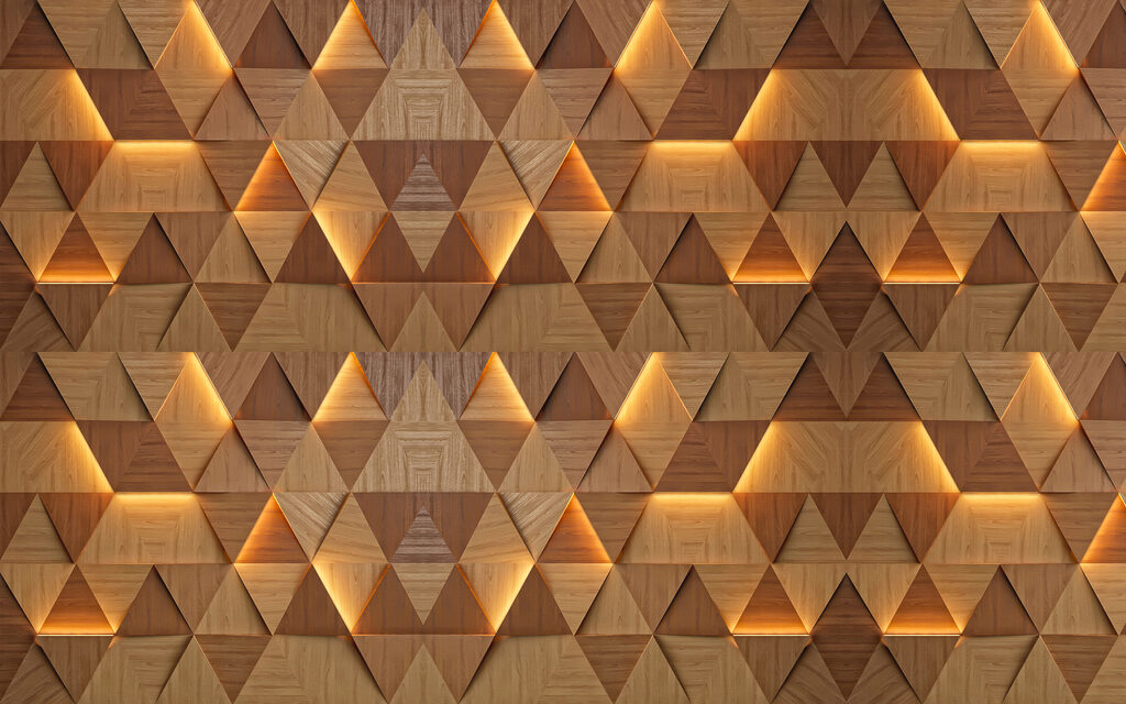 Triangoli di luce ambrata — design completo