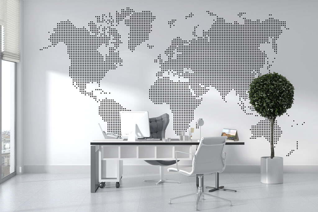 Mappa di puntini in un ambiente