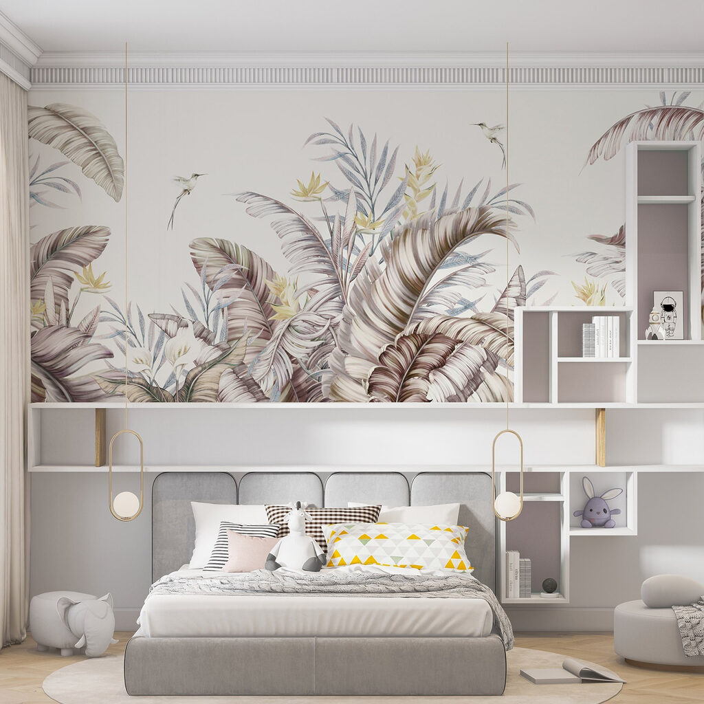 Uccellini tra foglie tropicali — ambiente 4