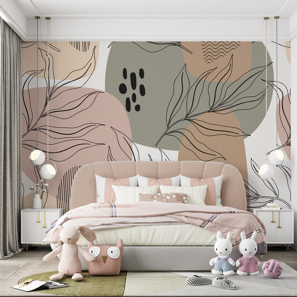 Foglie su forme morbide — ambiente 1