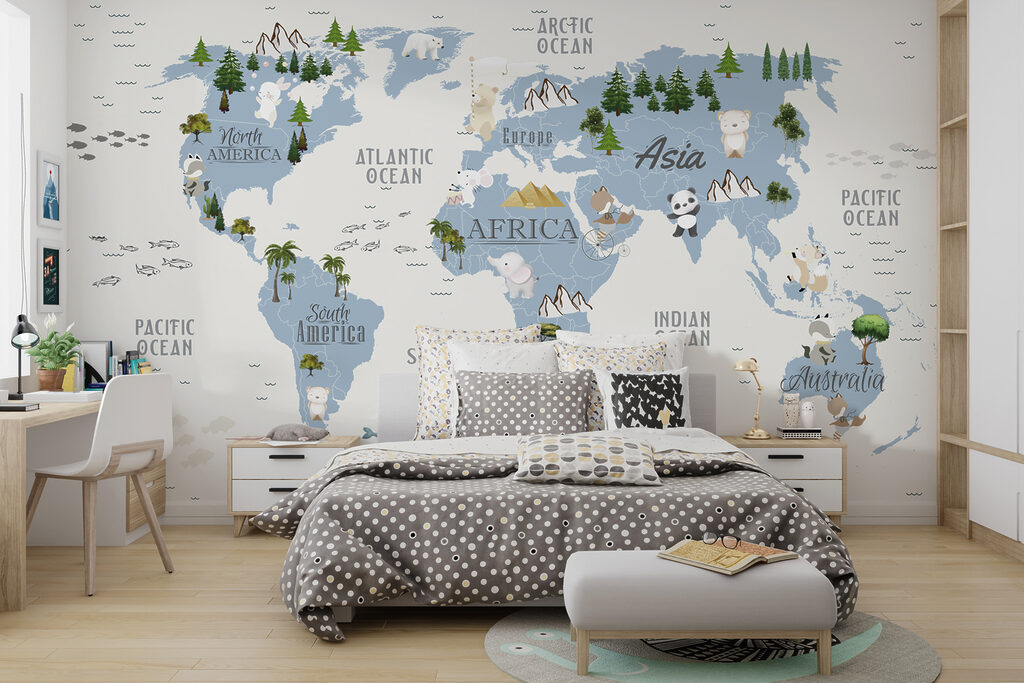 Mappa illustrata del mondo — ambiente 3