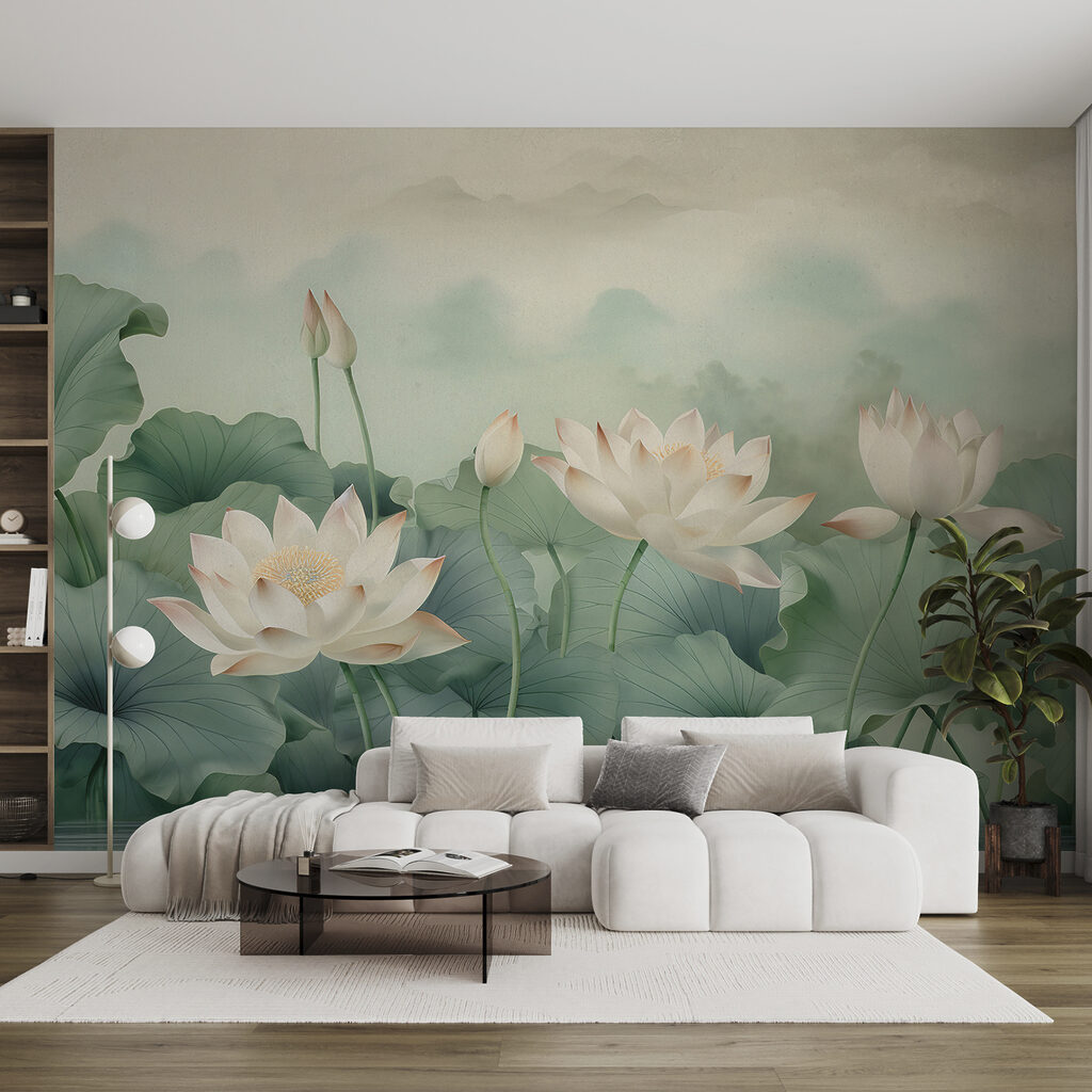 Loti crema sulle foglie — ambiente 2