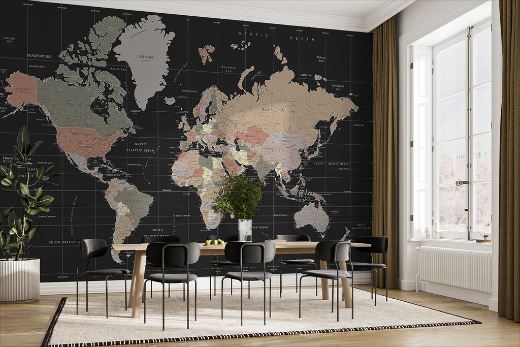Mappa su fondo antracite — ambiente 2