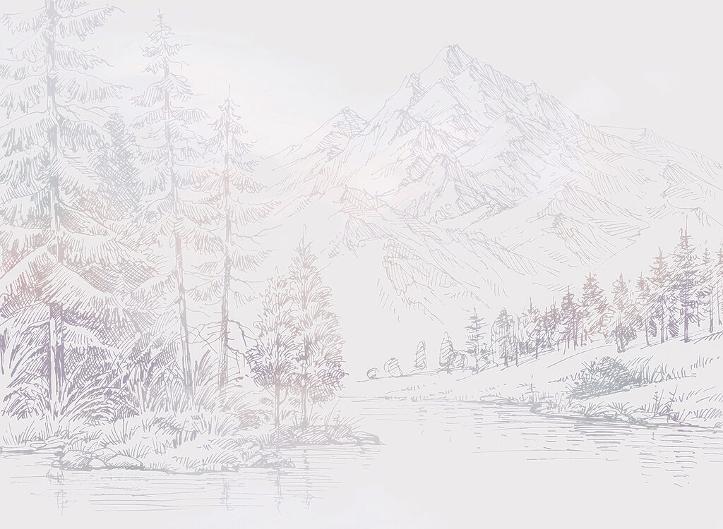 Pini nel silenzio invernale — design completo
