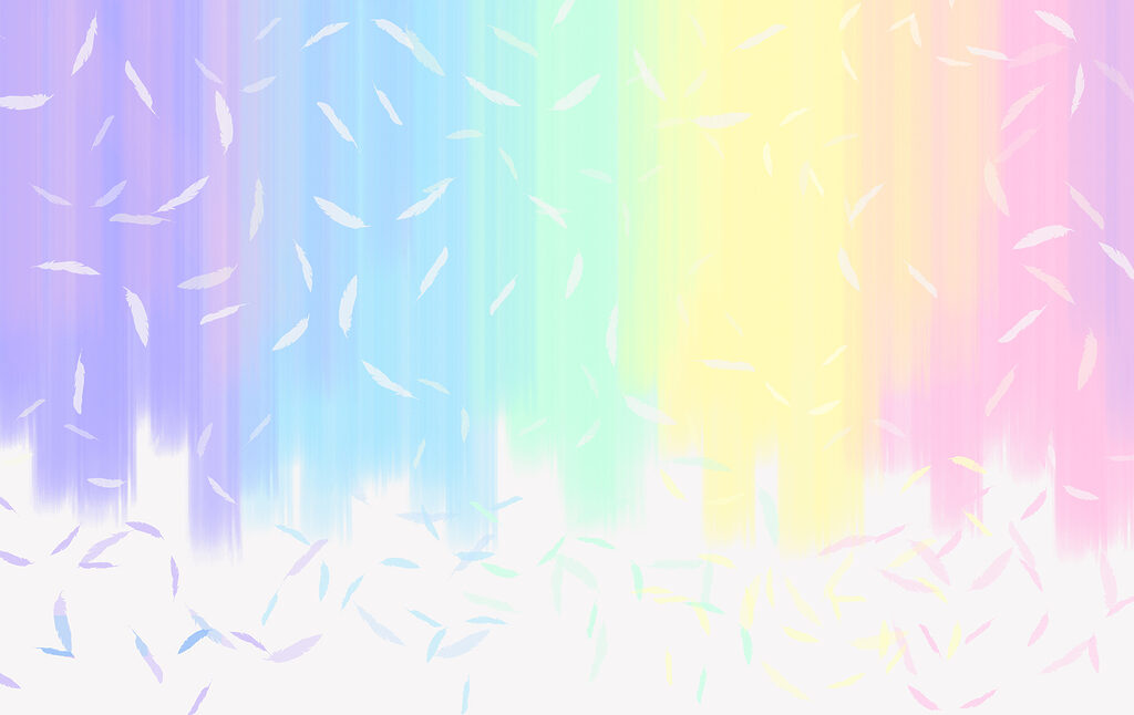 Arcobaleno pastello con strisce — design completo