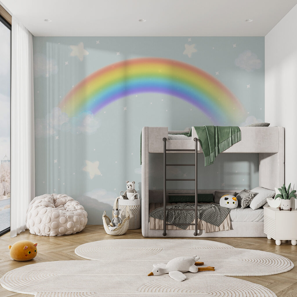 Arcobaleno tra le stelle in un ambiente
