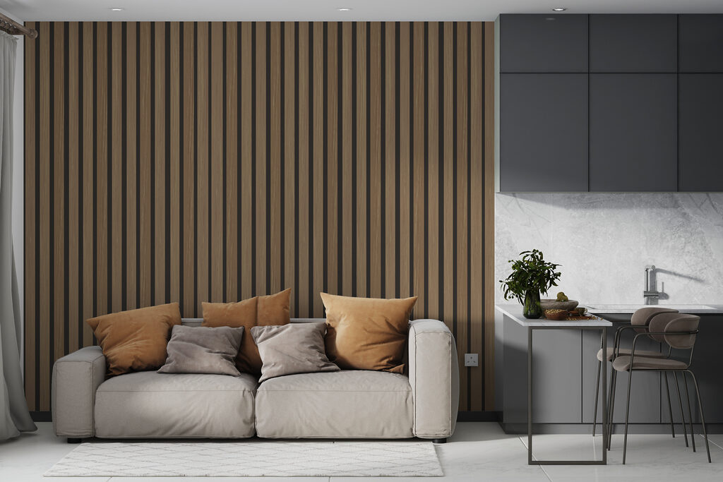 Listelli marrone miele — ambiente 3
