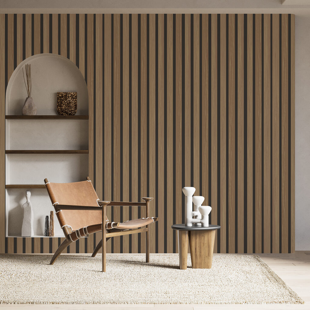Listelli marrone miele — ambiente 1