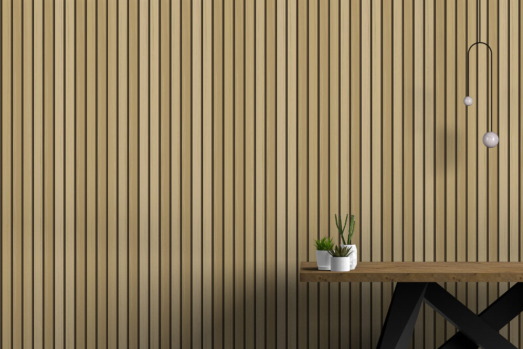 Listelli dorati in fila — ambiente 3
