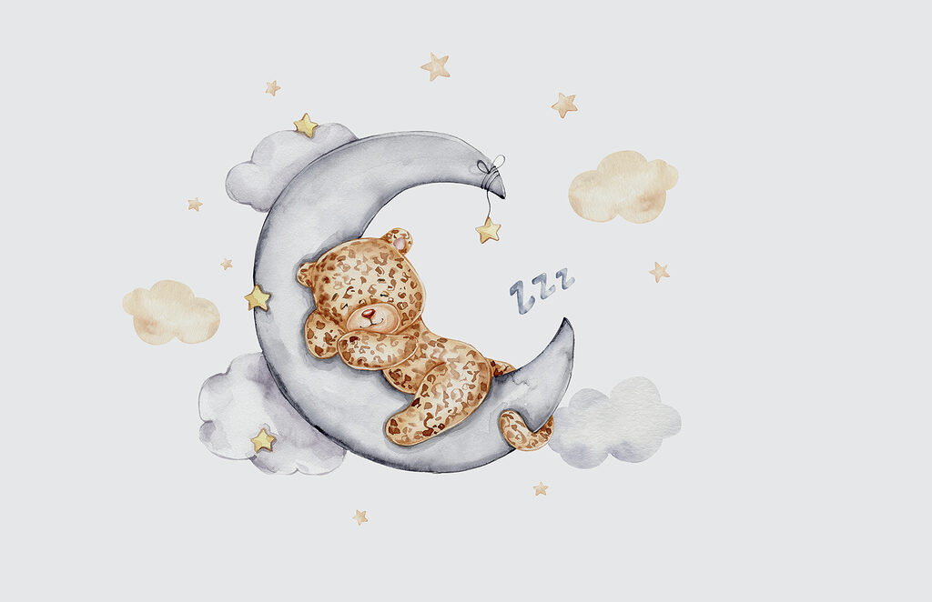Leopardino sulla luna — design completo