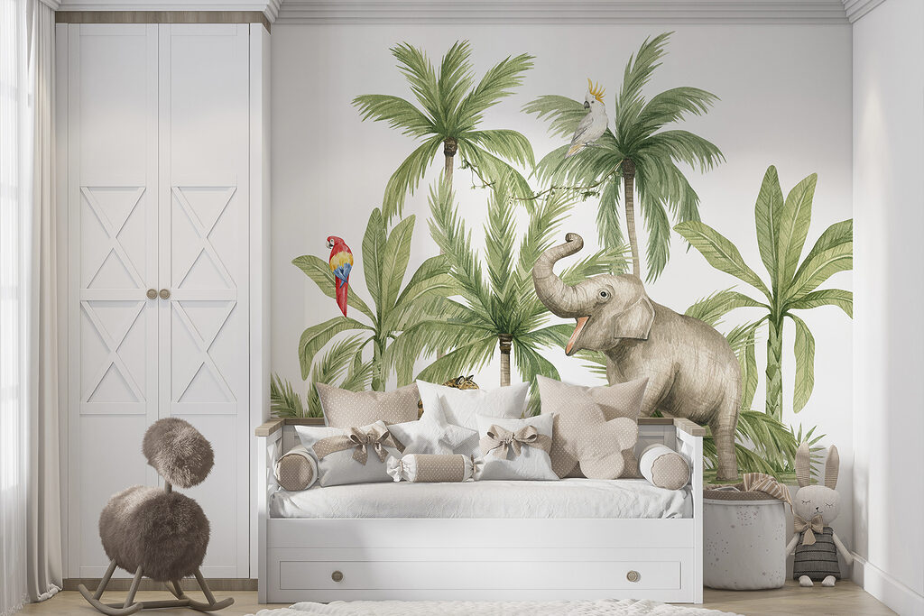 Elefante tra le palme — ambiente 3