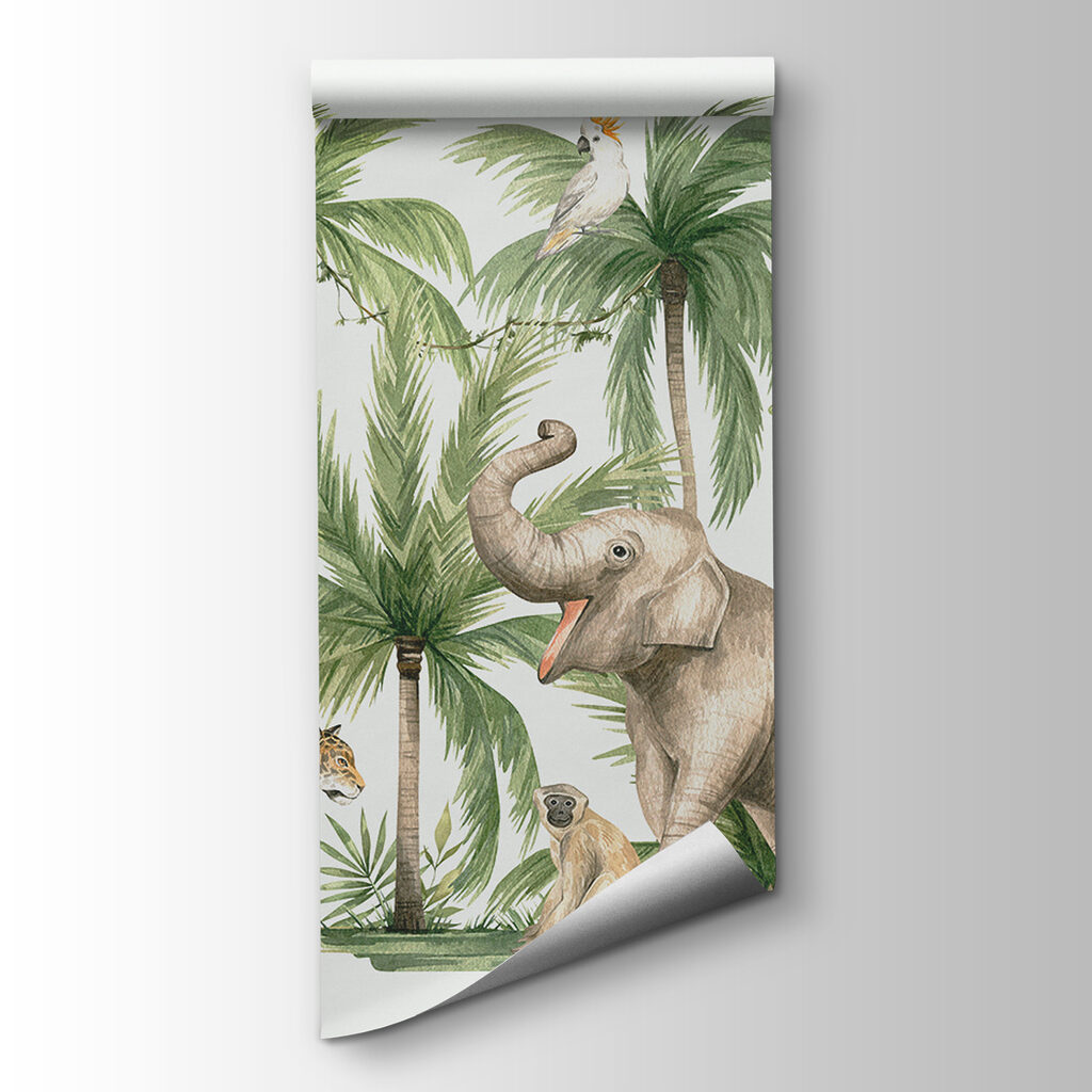 Elefante tra le palme — vista del prodotto