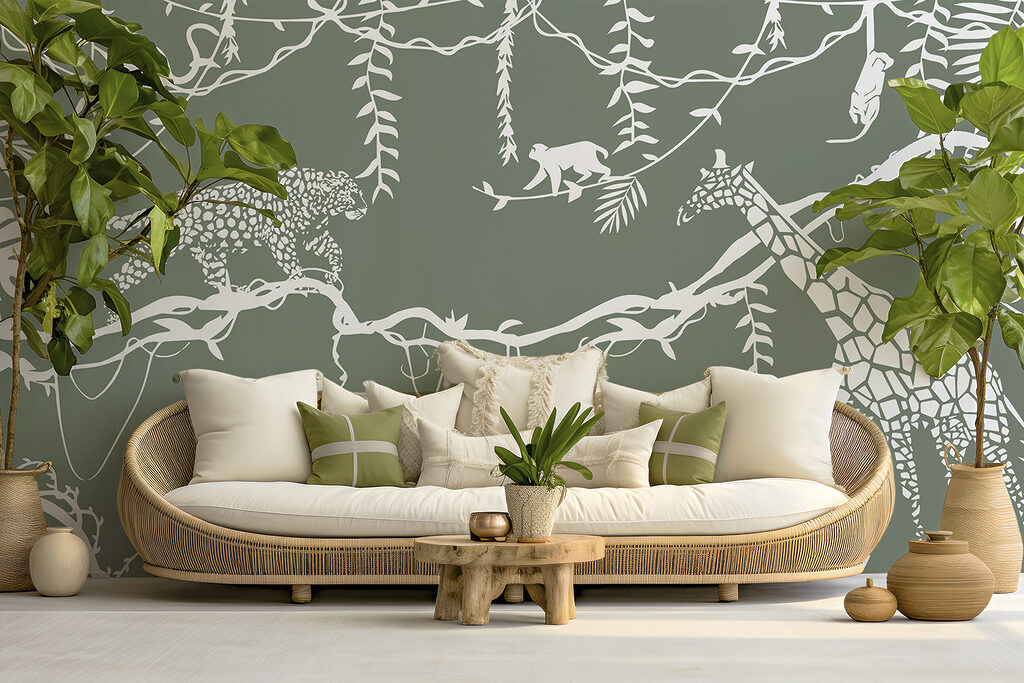 Contorni bianchi su beige — ambiente 2