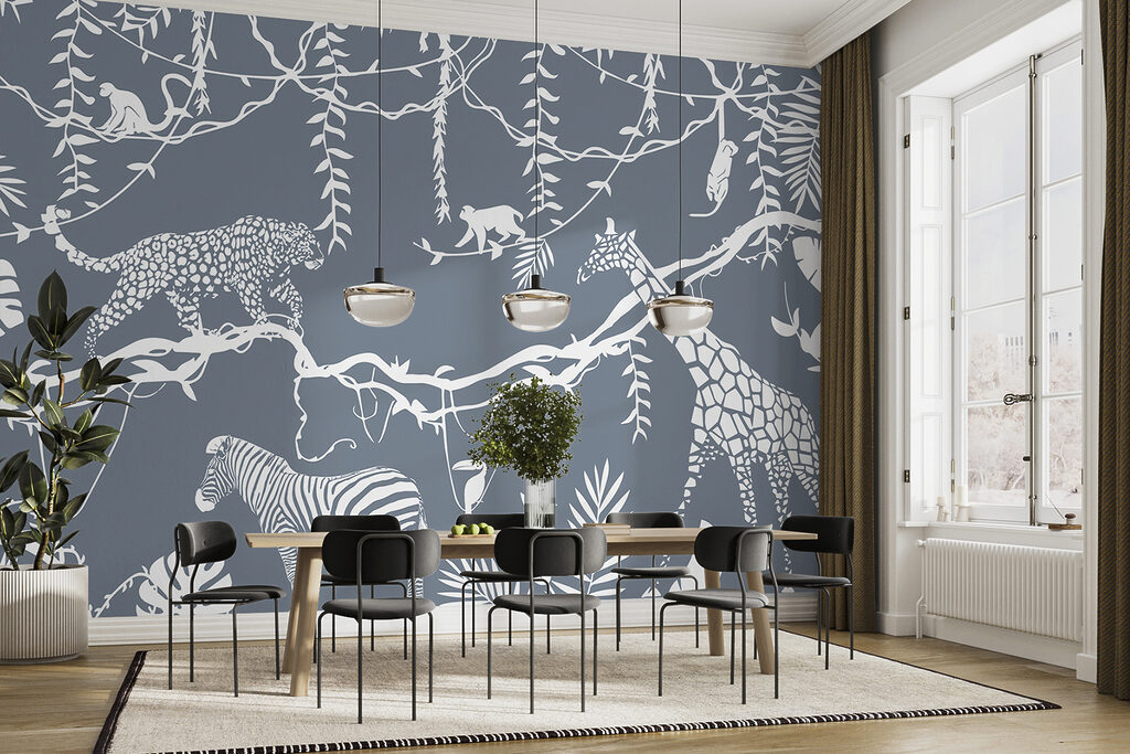 Contorni bianchi su beige — ambiente 1