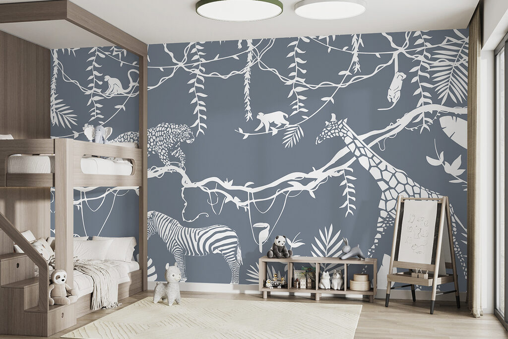 Contorni bianchi su beige — ambiente 3