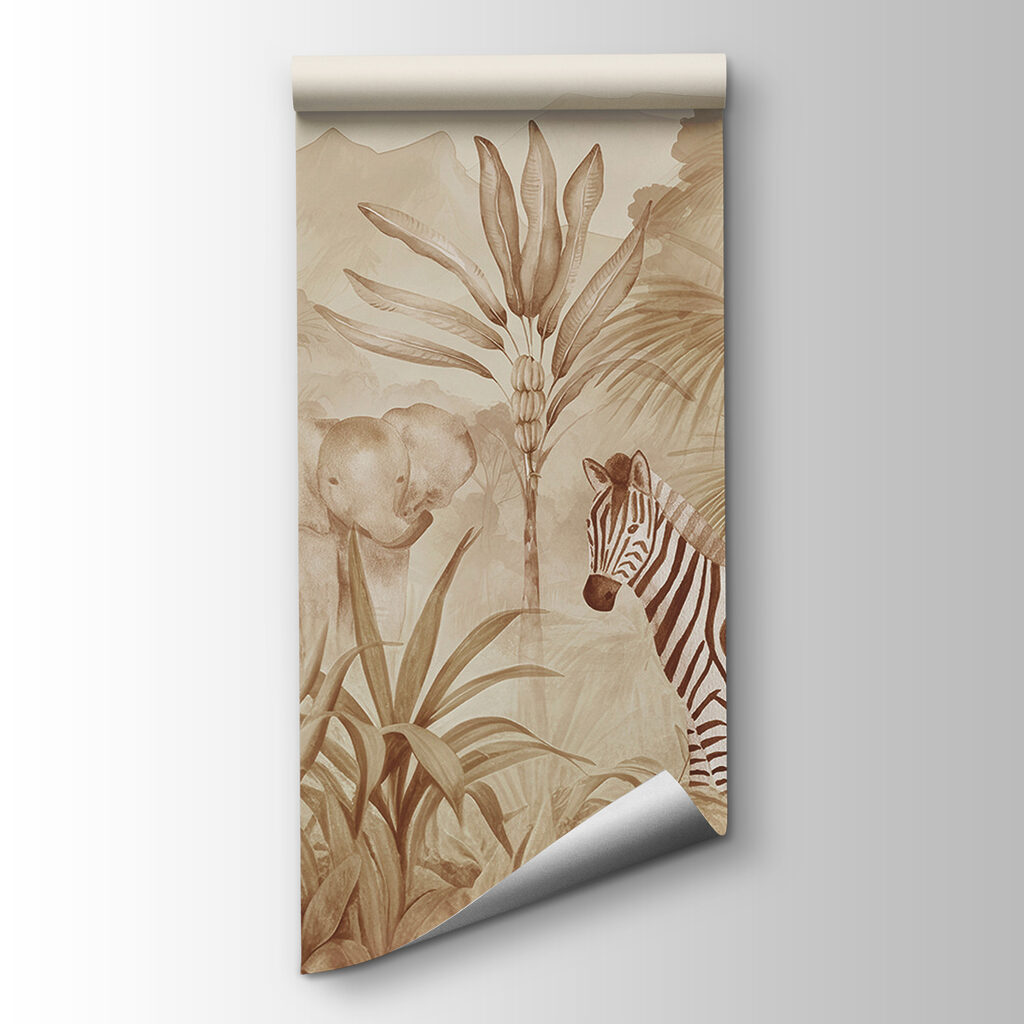 Zebra tra foglie tropicali — vista del prodotto