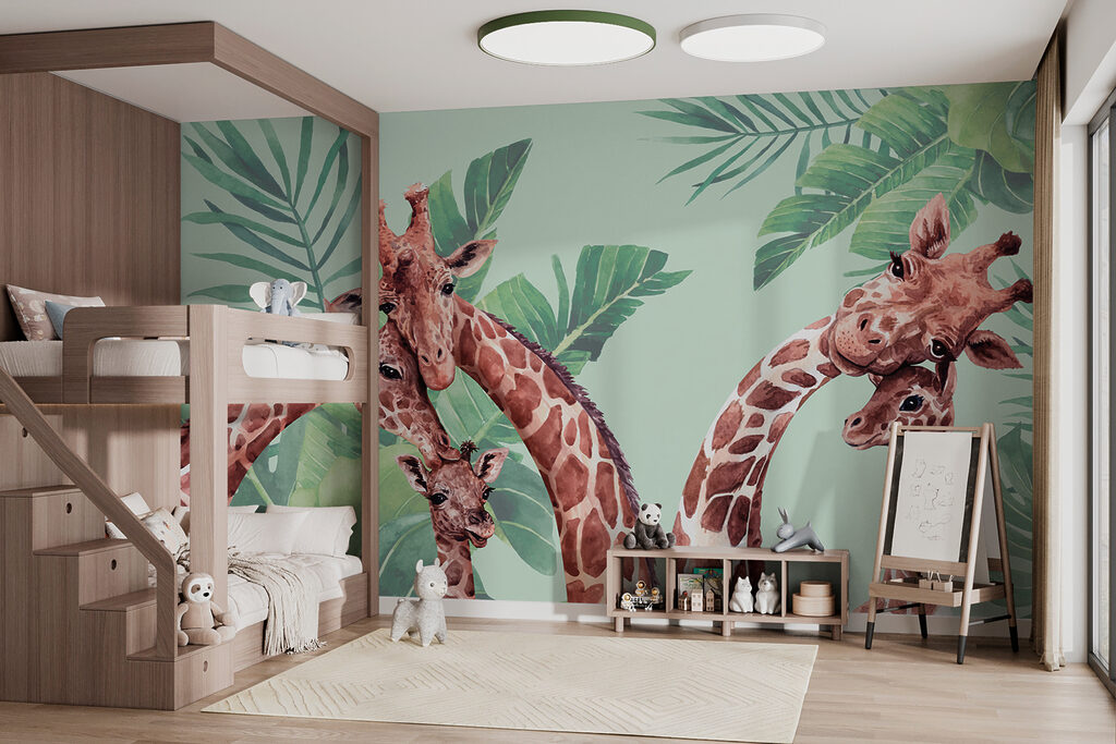 Giraffe tra le foglie — ambiente 1