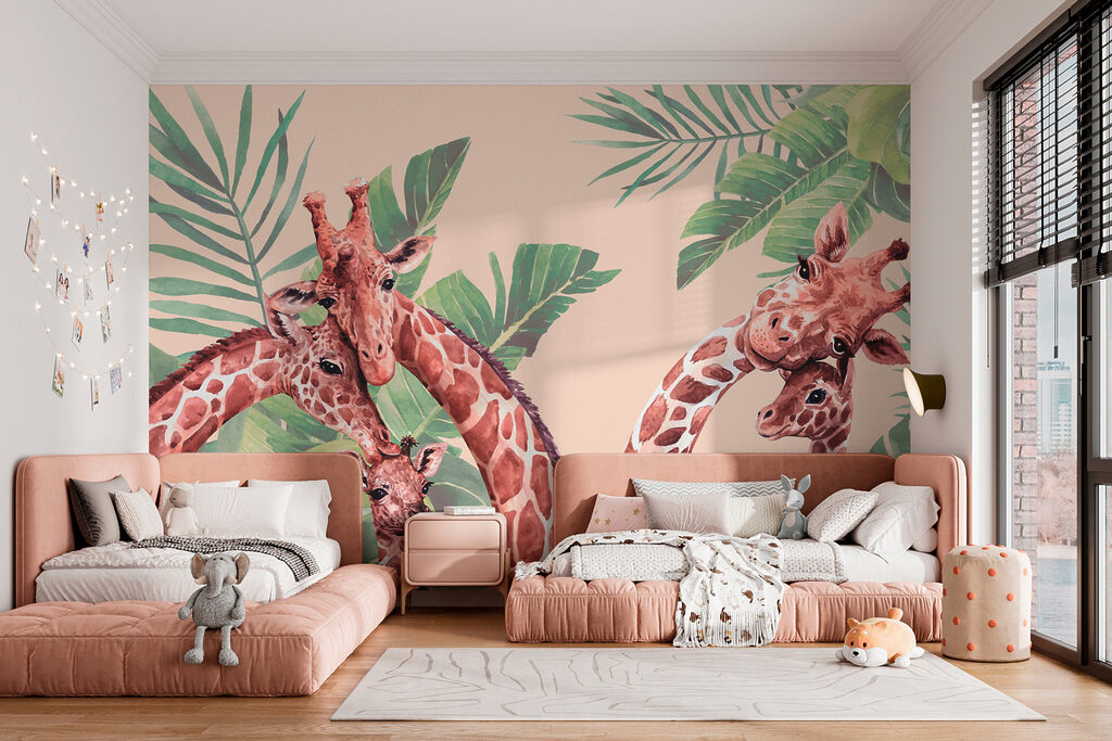 Giraffe tra le foglie — ambiente 3