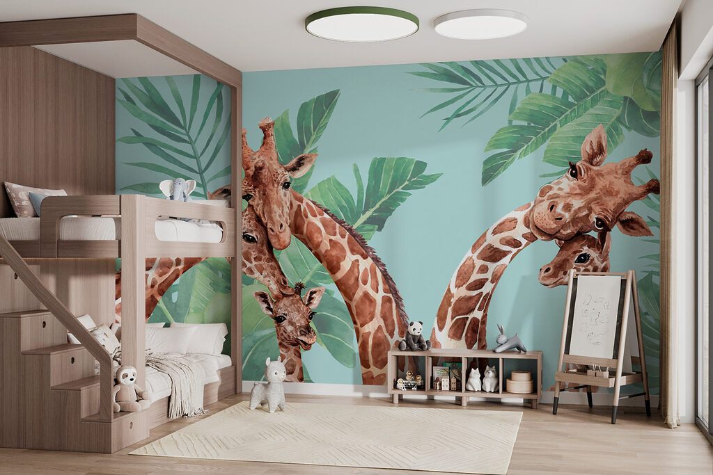 Giraffe tra le foglie — ambiente 1