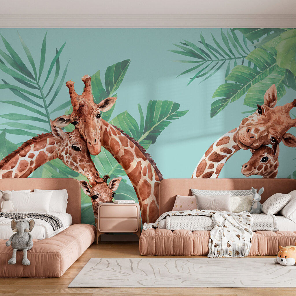Giraffe tra le foglie — ambiente 2
