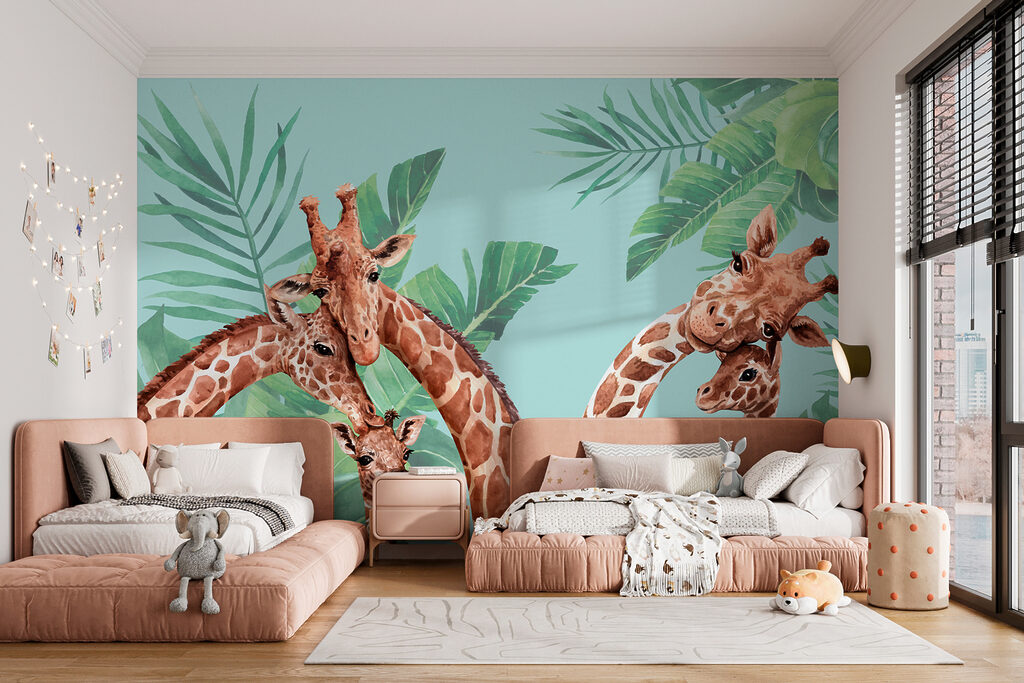 Giraffe tra le foglie — ambiente 3