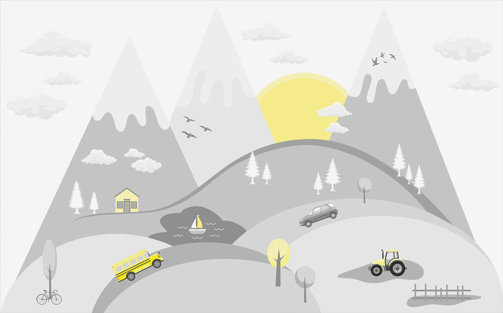 Strade tra le montagne — design completo