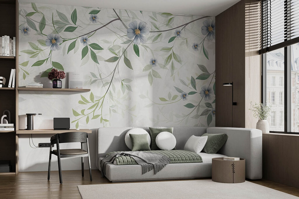 Fiori blu su rametti — ambiente 1
