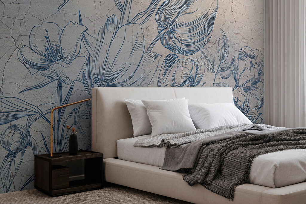 Contorni di fiori blu — ambiente 1