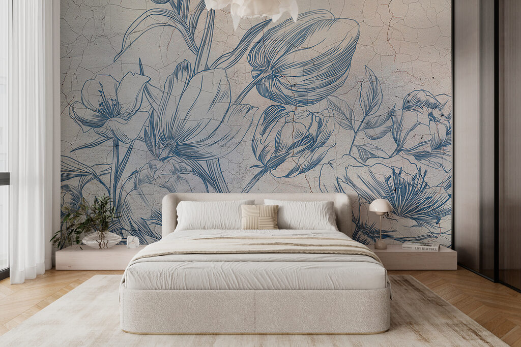 Contorni di fiori blu — ambiente 2