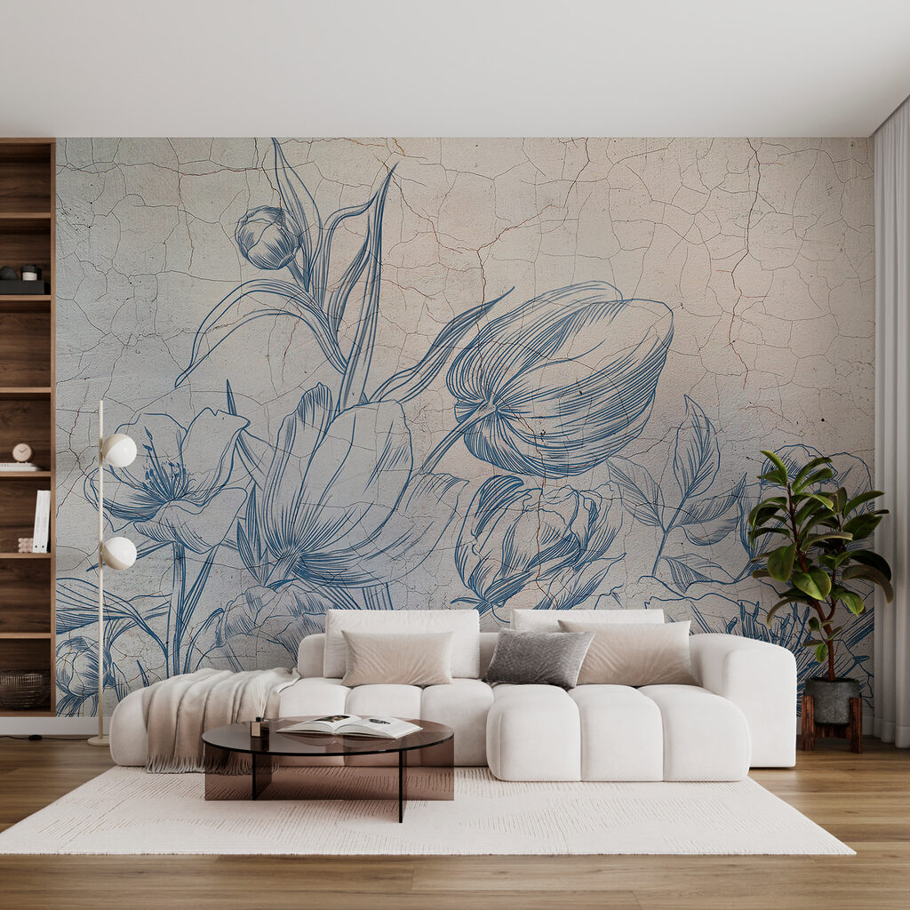 Contorni di fiori blu — ambiente 3