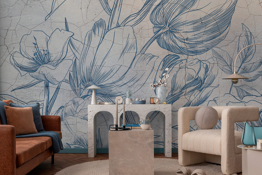 Contorni di fiori blu — ambiente 4