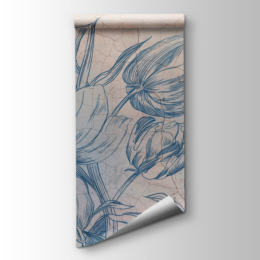 Contorni di fiori blu — vista del prodotto