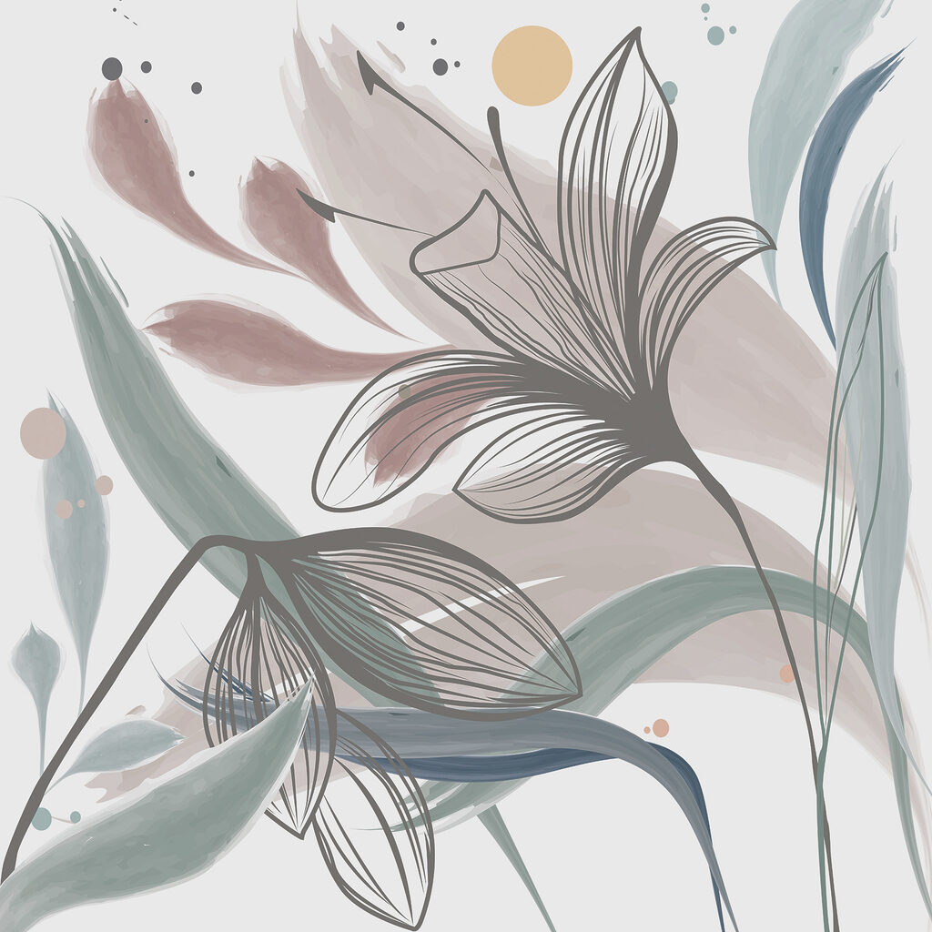 Fiori tra campiture — design completo