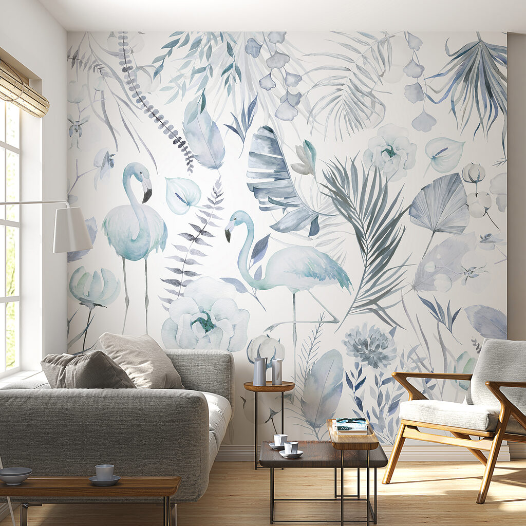 Fenicotteri tra i fiori — ambiente 2
