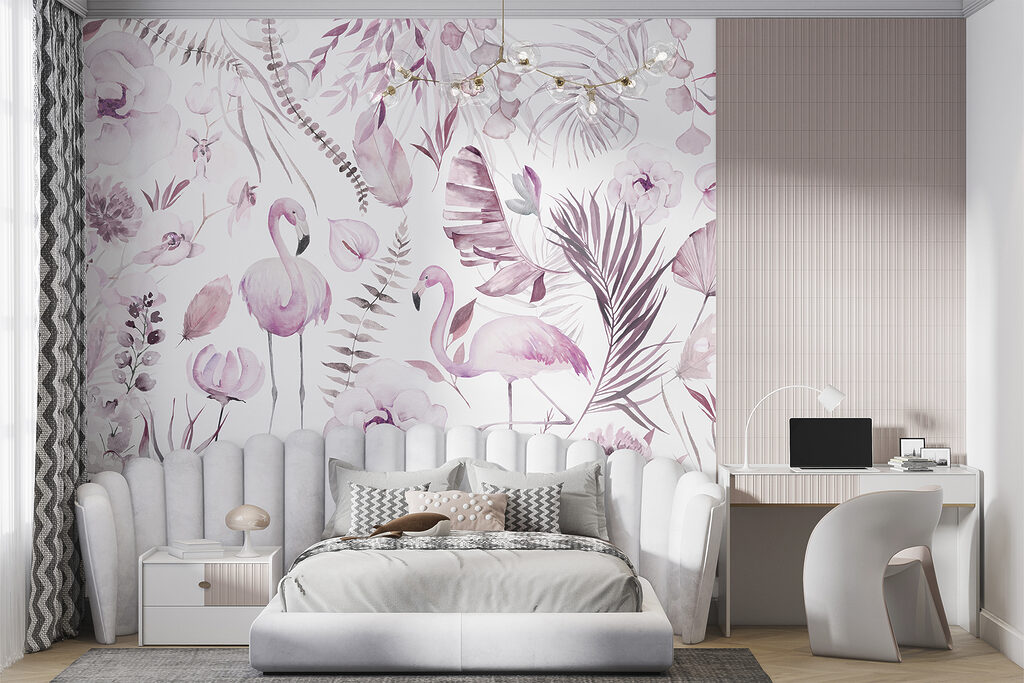Fenicotteri tra i fiori — ambiente 2