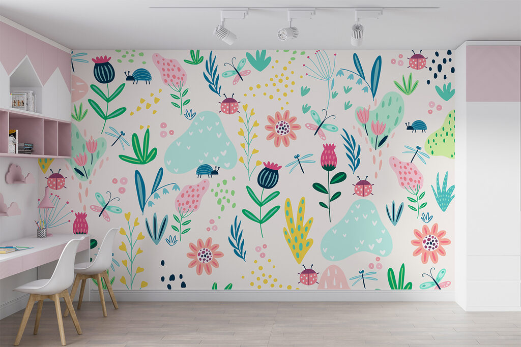 Insetti tra fiori colorati — ambiente 1