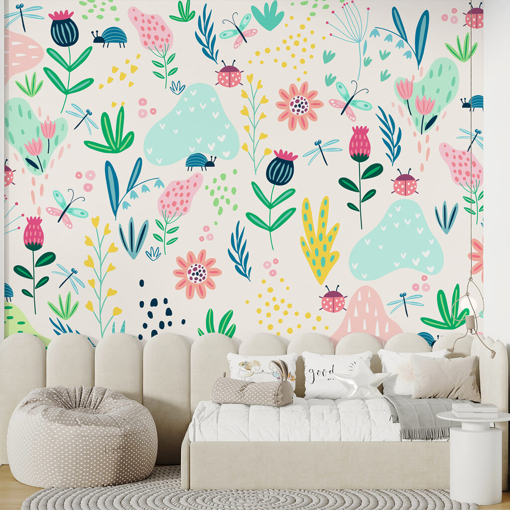 Insetti tra fiori colorati — ambiente 2