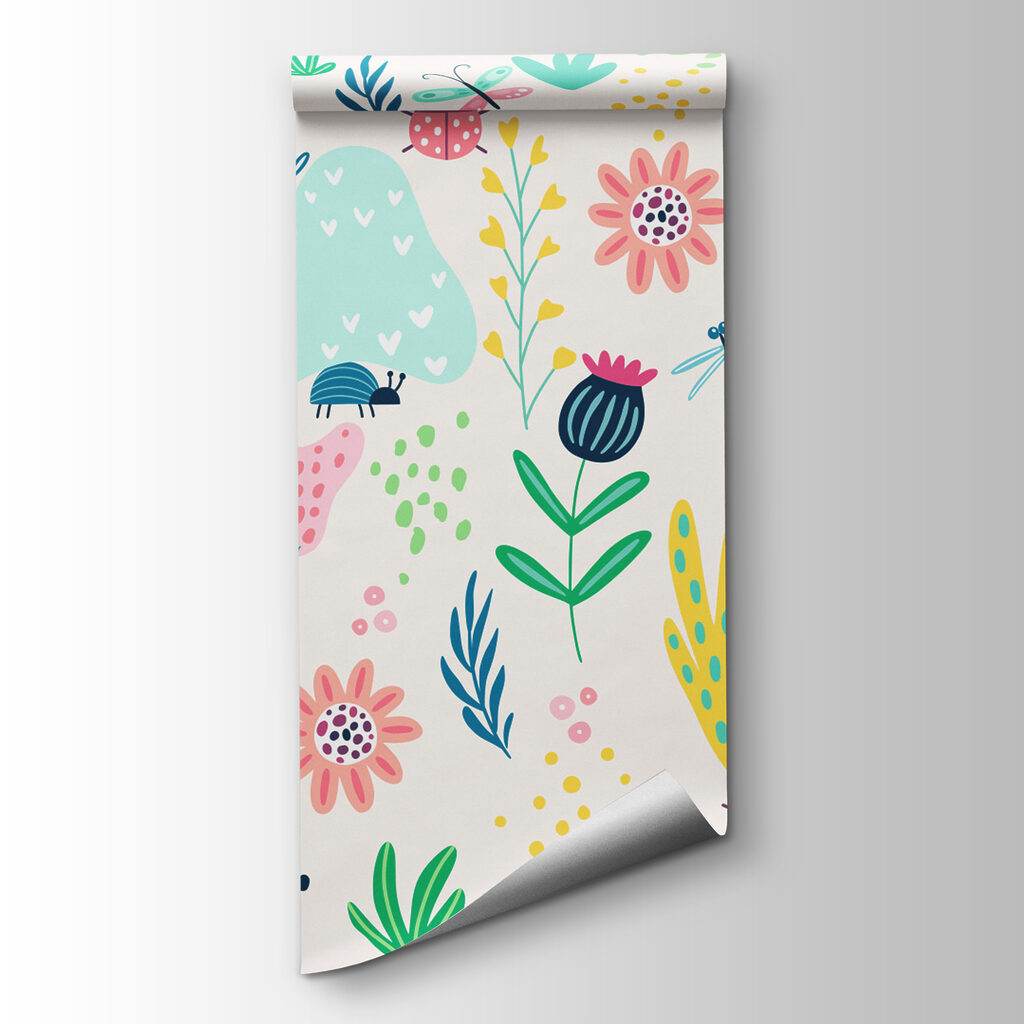 Insetti tra fiori colorati — vista del prodotto