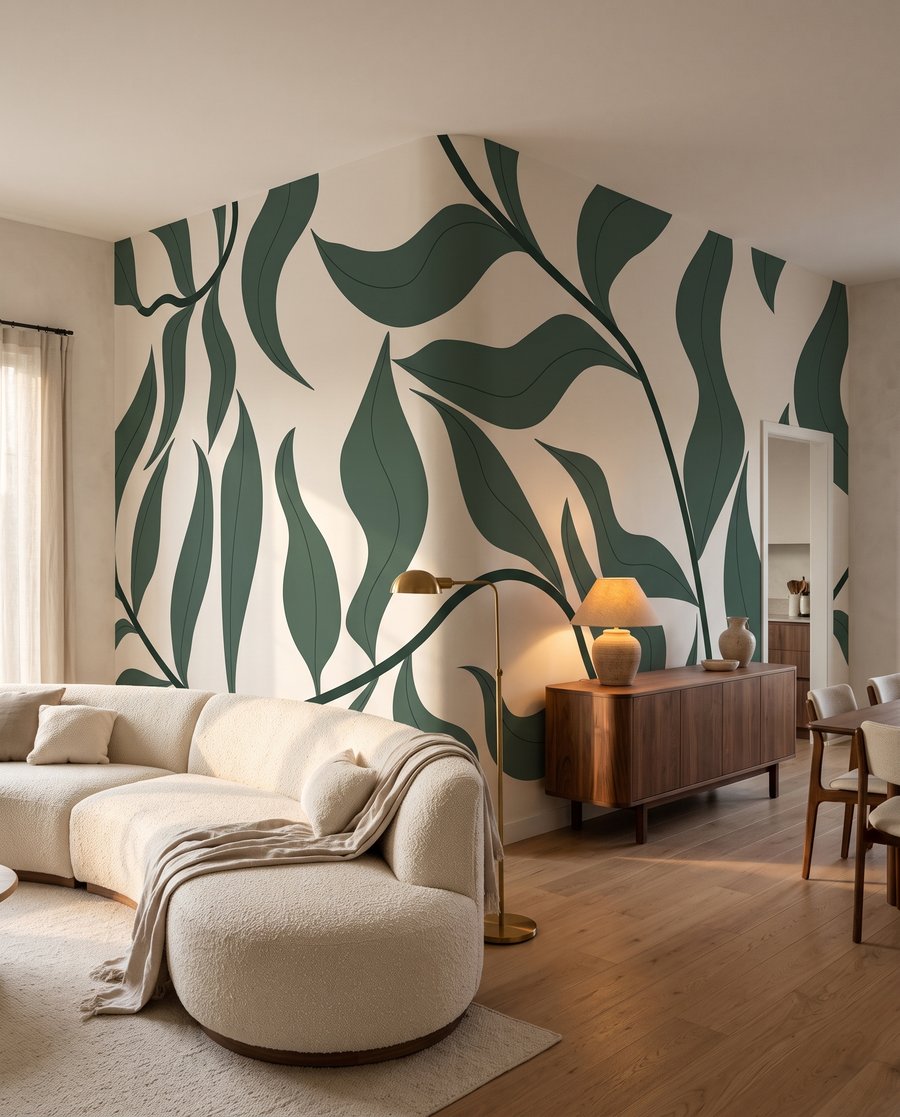 Rami di foglie ondulate — ambiente 3