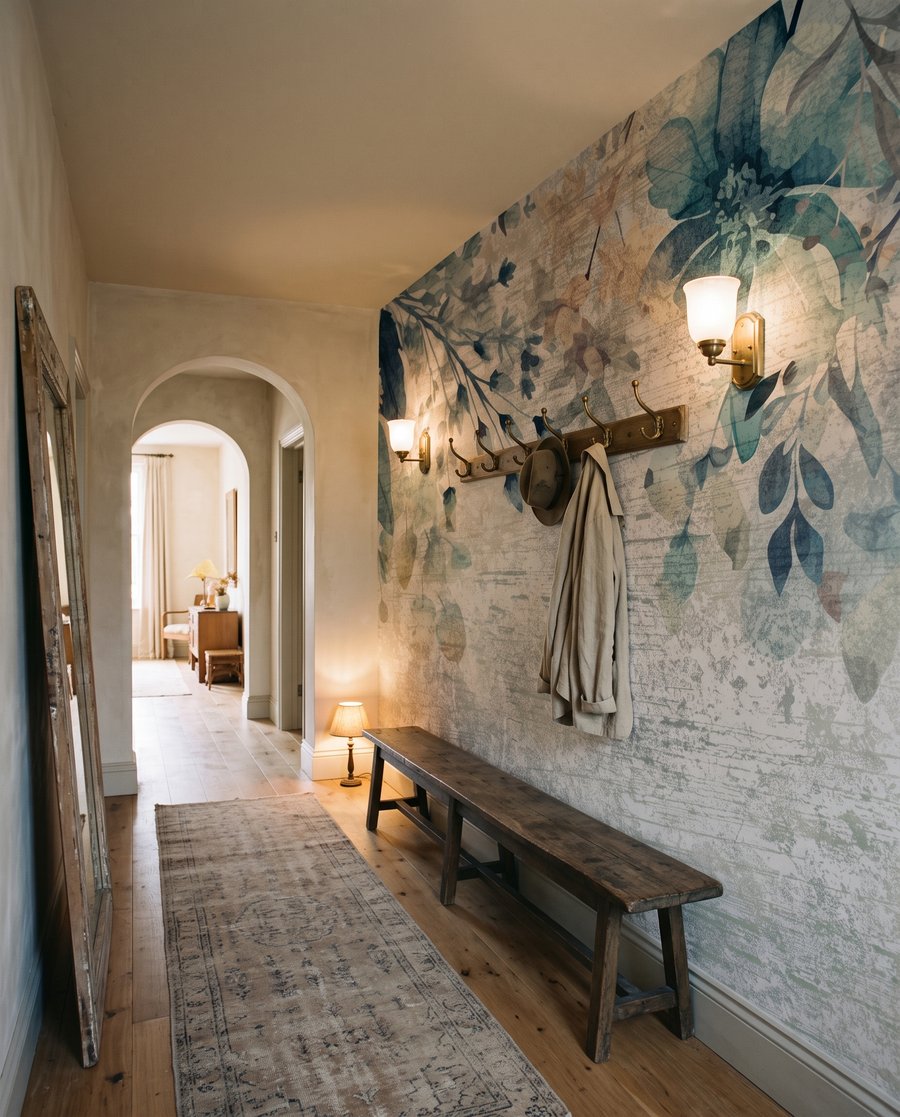 Fiori blu su patina — ambiente 5