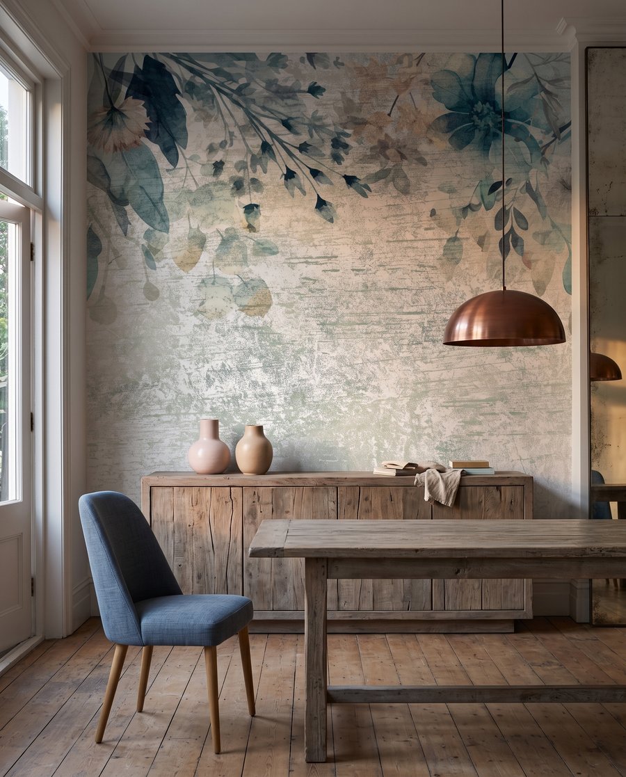 Fiori blu su patina — ambiente 7
