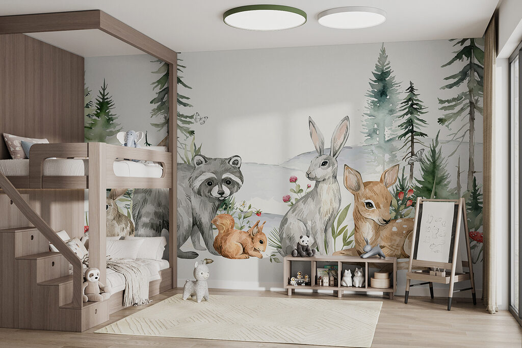 Cuccioli tra i rametti — ambiente 1