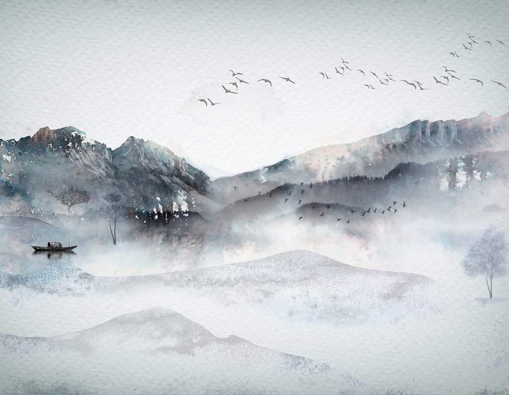Barca nella nebbia — design completo