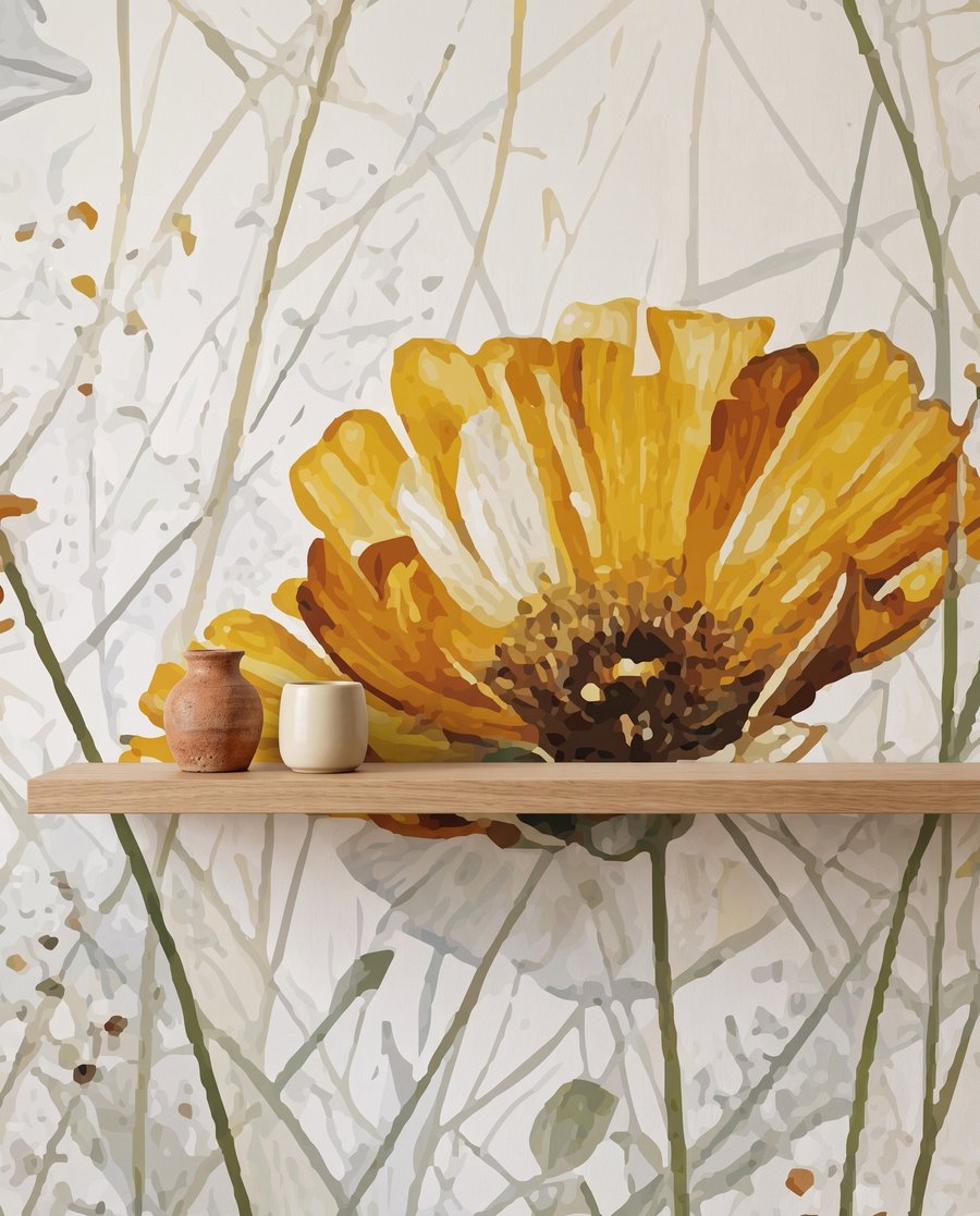 Fiori gialli nell’erba — dettaglio