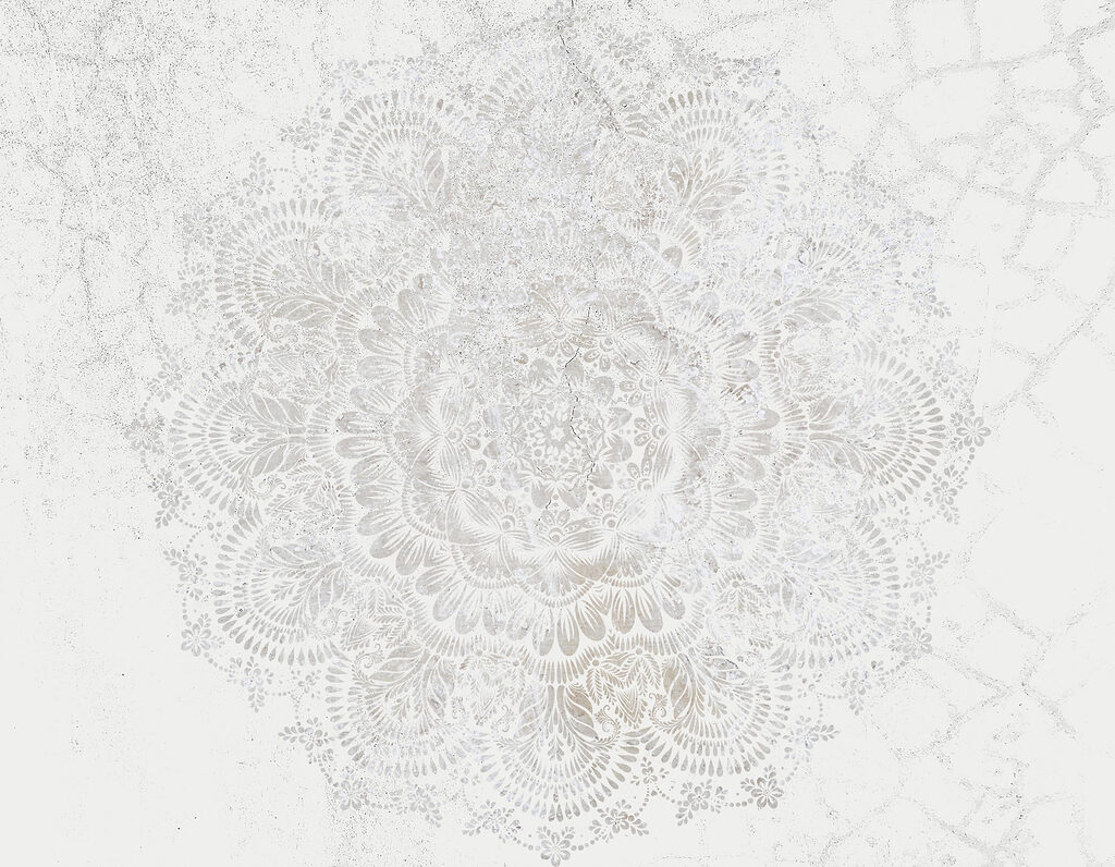 Mandala chiaro su grigio — design completo