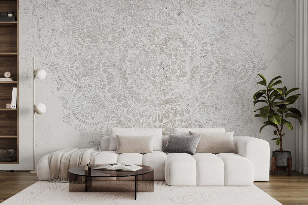 Mandala chiaro su grigio — ambiente 3