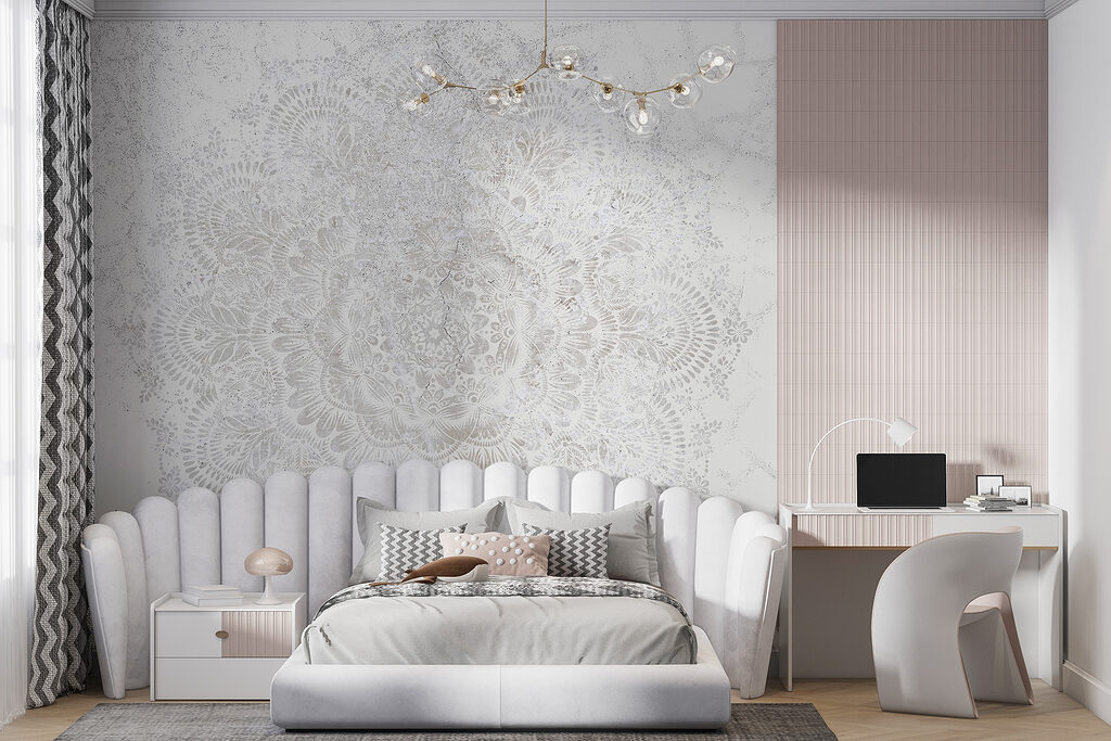 Mandala chiaro su grigio — ambiente 4