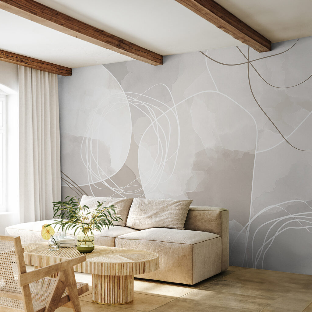 Curve bianche su grigio — ambiente 2